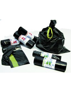 2 - Kit da 20 sacchi neri 50x60 my 30 immondizia indifferenziata bidone pattumiera