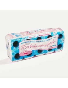 2 - Carta igienica in cellulosa goffrata 10 rotoli  2 veli