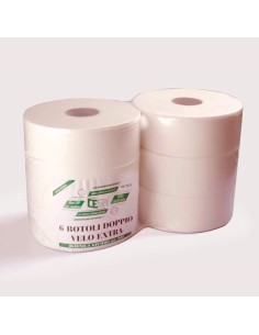 Carta igienica in pura cellulosa 6 rotoli 2 veli 300 mt medium jumbo igcg300