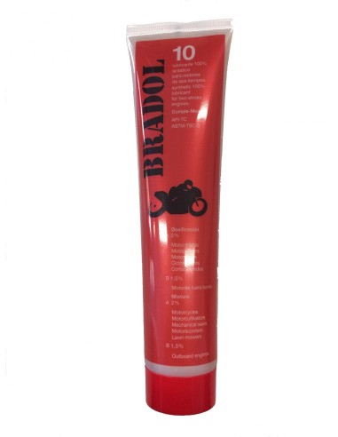 Olio bradol 10 miscela 100% sintetico 125 ml per motori a 2 tempi