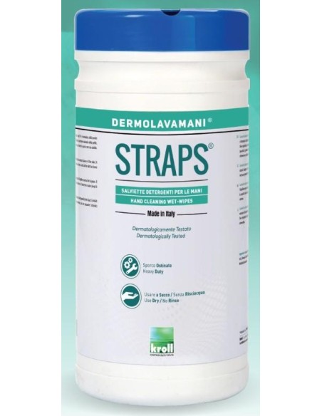 2 - Salviette detergenti lavamani 70 pezzi KROLL straps 2602