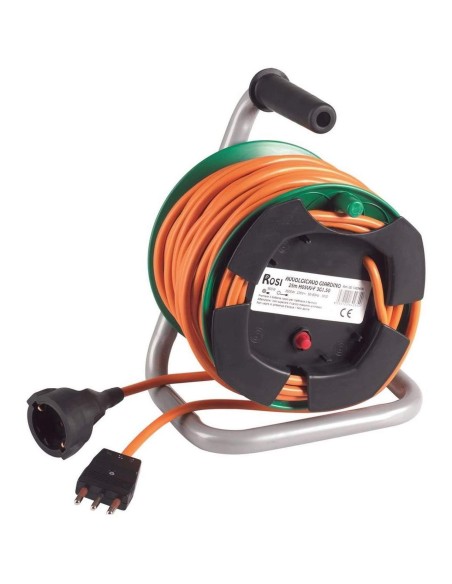 2 - Avvolgicavo prolunga elettrica garden cavo 25 metri 3x1,5 mn presa shuko