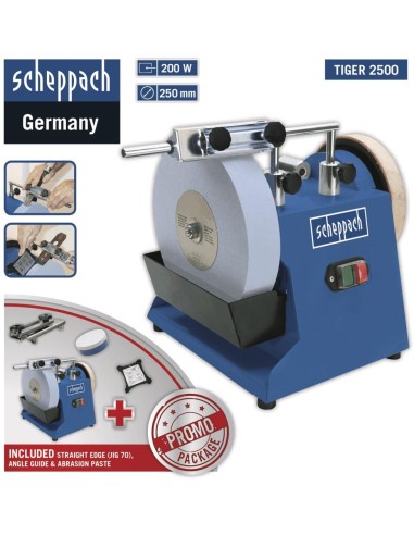 Affilatrice mola ad acqua Scheppach tiger 2500 affila coltelli forbici