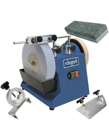 Affilatrice mola ad acqua Scheppach tiger 2500 scalpelli sgorbie coltelli