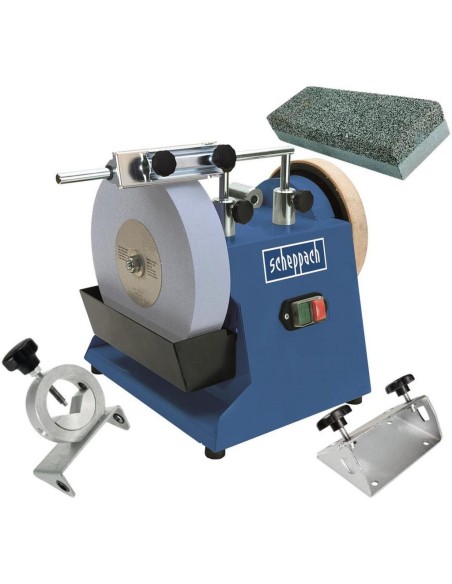 Affilatrice mola ad acqua Scheppach tiger 2500 scalpelli sgorbie coltelli