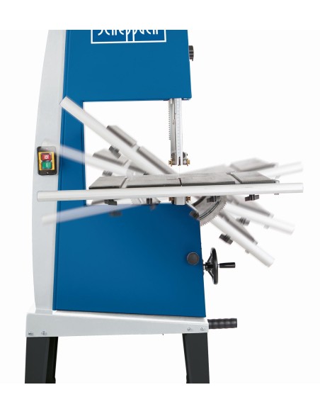 3 - Sega a nastro da banco legno 800 w taglio 205 / 306 mm SCHEPPACH basa3 + 2 lame