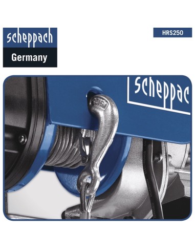 Paranco montacarichi elettrico argano 250 kg SCHEPPACH hrs250 + braccio bandiera