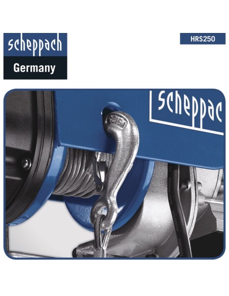Paranco montacarichi elettrico argano 250 kg SCHEPPACH hrs250 + braccio bandiera
