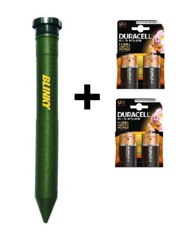 2 - Scacciatalpe a batteria ad ultrasuoni BLINKY 625 mq + 4 batterie