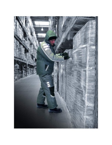 2 - Pantalone termico invernale imbottito lavoro freddo Deltaplus iceberg