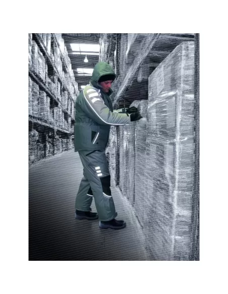 2 - Pantalone termico invernale imbottito lavoro freddo Deltaplus iceberg