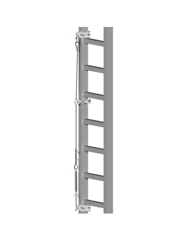 2 - Fissaggio Deltaplus an801 alto e basso linea vita fissa per scale o montanti
