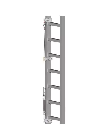 2 - Fissaggio Deltaplus an801 alto e basso linea vita fissa per scale o montanti