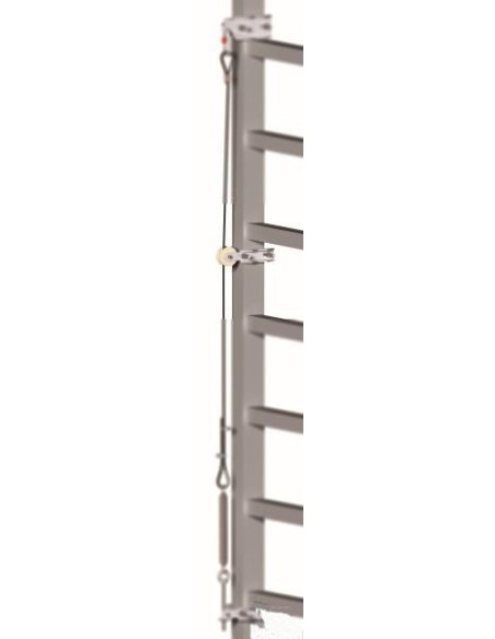 2 - Fissaggio Deltaplus an802 intermedio linea vita fissa per scale o montanti