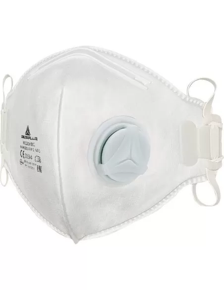 1 - Kit 10 mascherine Deltaplus ffp1 m1100vb piegata con valvola x polveri