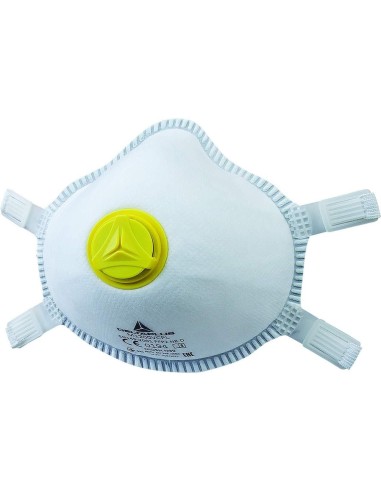 1 - Kit 5 mascherine ffp2 Deltaplus m1200vplus conchiglia valvola per polveri
