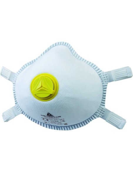 1 - Kit 5 mascherine ffp2 Deltaplus m1200vplus conchiglia valvola per polveri