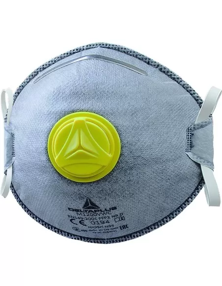 1 - Kit 10 mascherine Deltaplus ffp2 m1200vw valvola vapori organici vernici 1 - Kit 10 mascherine Deltaplus ffp2 m1200vw valvola vapori organici vernici