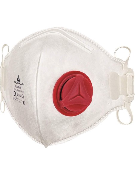 Kit 10 mascherine Deltaplus ffp3 m1300vb piegata con valvola x polveri