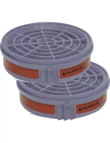 1 - Kit 2 filtri Deltaplus m6000 a1 per maschere m6200 m6100 jupiter x gas