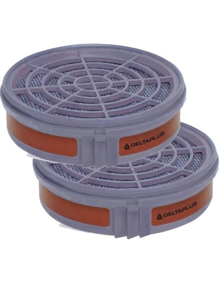 1 - Kit 2 filtri Deltaplus m6000 a1 per maschere m6200 m6100 jupiter x gas