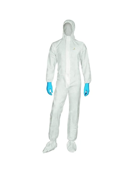 Tuta monouso Deltaplus dt115 laminata cat 3 tipo 5 e 6 cappuccio lavoro