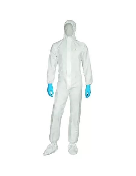 Tuta monouso Deltaplus dt115 laminata cat 3 tipo 5 e 6 cappuccio lavoro