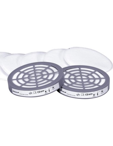 1 - Kit 6 pre-filtri p2 per semi-maschere serie m6000-jupiter Deltaplus m6000e prep2