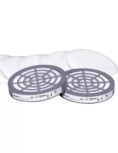 1 - Kit 6 pre-filtri p2 per semi-maschere serie m6000-jupiter Deltaplus m6000e prep2