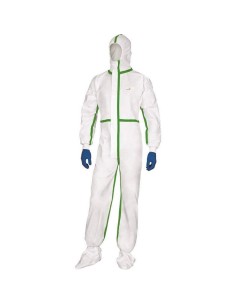 1 - Tuta monouso lavoro Deltaplus dt119 deltatek 5000 microforata cat 3 4-b 5-b 6-b