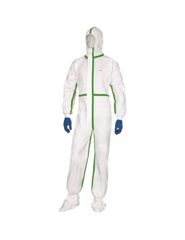 1 - Tuta monouso lavoro Deltaplus dt119 deltatek 5000 microforata cat 3 4-b 5-b 6-b