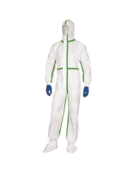 1 - Tuta monouso lavoro Deltaplus dt119 deltatek 5000 microforata cat 3 4-b 5-b 6-b