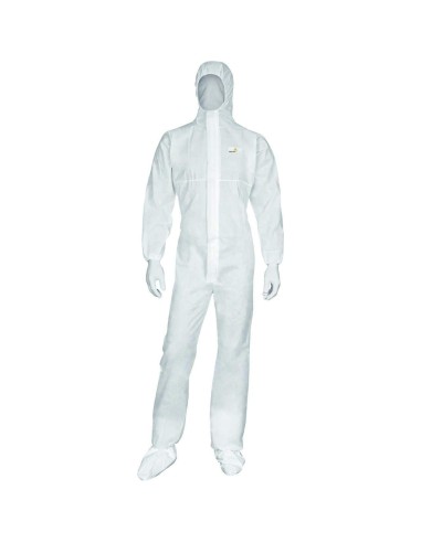 Tuta monouso Deltaplus dt215 cat 3 tipo 5 e 6 cappuccio protezione chimica