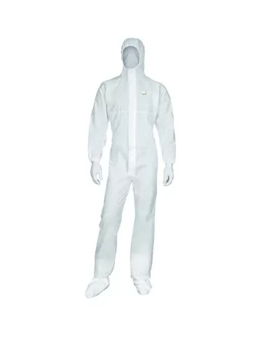 1 - Tuta monouso Deltaplus dt215 cat 3 tipo 5 e 6 cappuccio protezione chimica