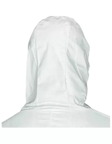 2 - Tuta monouso Deltaplus dt215 cat 3 tipo 5 e 6 cappuccio protezione chimica