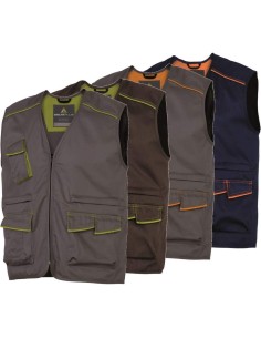 Gilet Deltaplus m6gil panostyle multitasche da lavoro grigio blu marrone