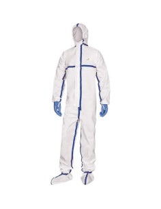 1 - Tuta monouso traspirante da lavoro con cappuccio tipo 4b 5b 6b Deltaplus dt250