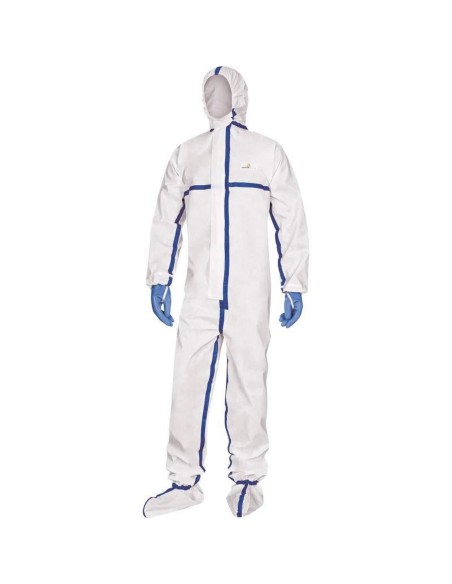 1 - Tuta monouso traspirante da lavoro con cappuccio tipo 4b 5b 6b Deltaplus dt250