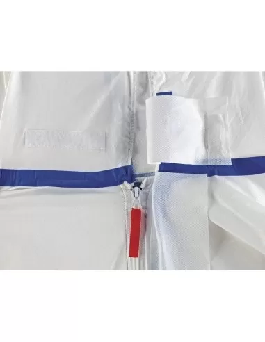 2 - Tuta monouso traspirante da lavoro con cappuccio tipo 4b 5b 6b Deltaplus dt250