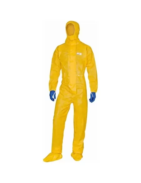 1 - Tuta monouso cappuccio Deltaplus dt300 deltachem cat 3 tipo 3 b 4 b 5 b 6
