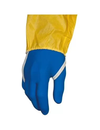 5 - Tuta monouso cappuccio Deltaplus dt300 deltachem cat 3 tipo 3 b 4 b 5 b 6