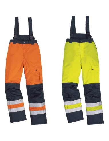1 - Pantalone Deltaplus fargo hv da lavoro alta visibilita' imbottito invernale