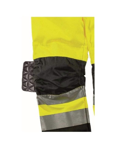 2 - Pantalone Deltaplus mhpan alta visibilita' da lavoro giallo fluo
