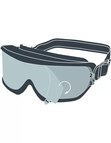 2 - Kit ricambio 10 pellicole x occhiale maschera protezione Deltaplus film goggle