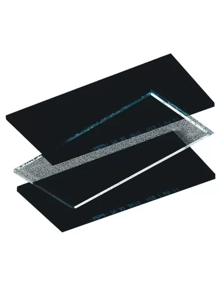 1 - Kit 5 vetri neri 108x51 din11 Deltaplus filter-11 per maschera saldatrice