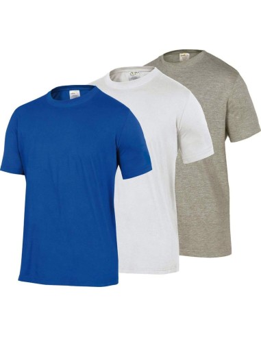 1 - T-shirt da lavoro basic 100% cotone Deltaplus napoli blu bianca grigia