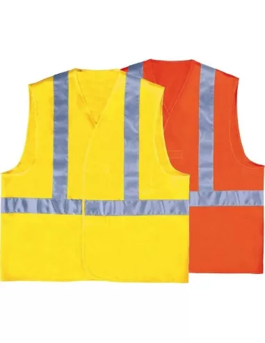 1 - Gilet Deltaplus gilp4 casacca lavoro alta visibilita' giallo arancio fluo