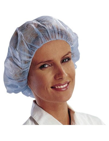 1 - Kit 100 cuffie monouso Deltaplus po110bl rotonda professionale blu lavoro