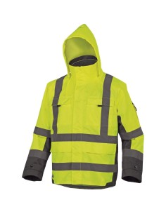 1 - Parka giacca giubbino soft shell da lavoro alta visibilita' Deltaplus tarmac
