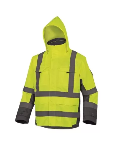 1 - Parka giacca giubbino soft shell da lavoro alta visibilita' Deltaplus tarmac